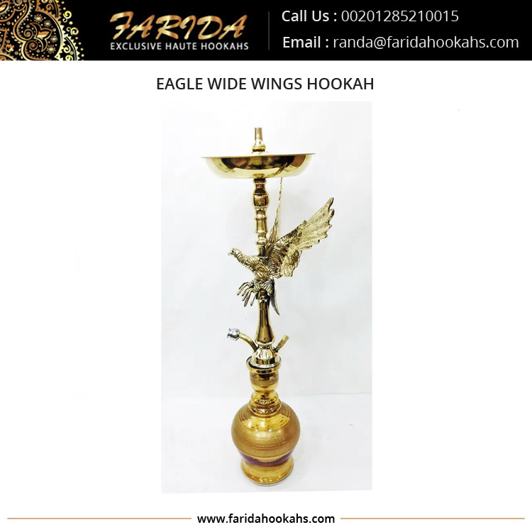 Eagle Hookah Giant  Tall Brass New Design Egyptian Shisha Hookahs Luxury unique Design Custom Sheesha Hookah