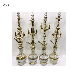 Quality Hookahs Tall Farida Gold Solid Brass Hookahs