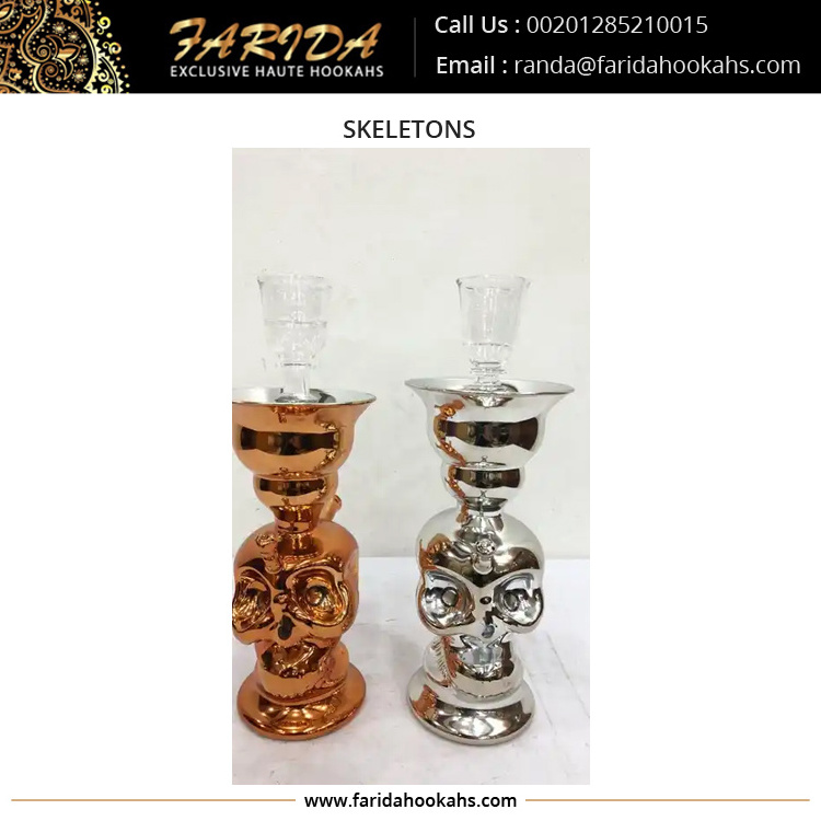 Best Quality Unique Design Glass Hookah Pipes Wholesale Smoking Skeleton Leaded Glass Hookah Glass Shisha Farida Hookahs