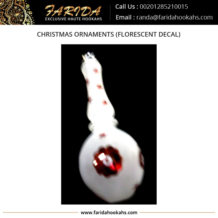 2022 Top Sale Elegant Design Luxury Style Handmade Egyptian Glass Christmas Decoration Ornaments Florescent Decal