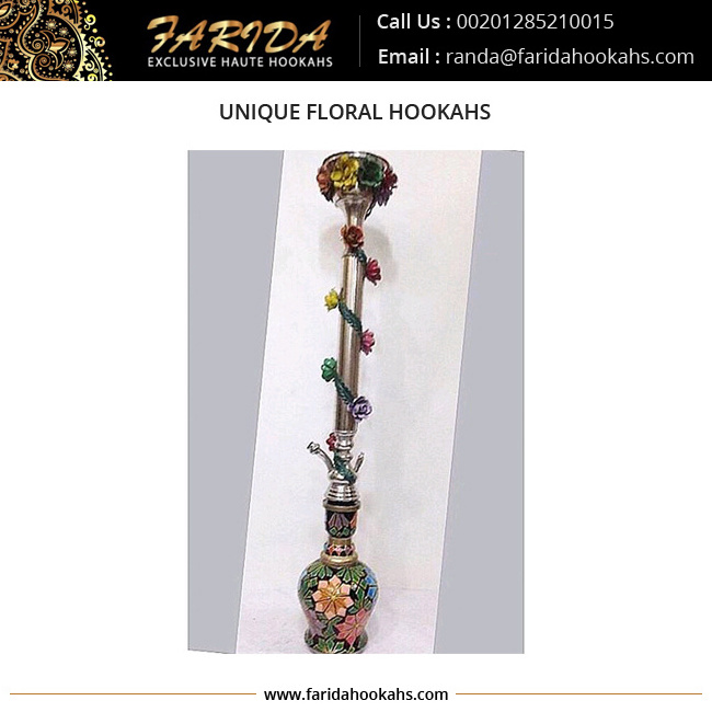 Luxury Farida Limited Edition Floral Hookah Stainless steel Unique tall floral Hookah