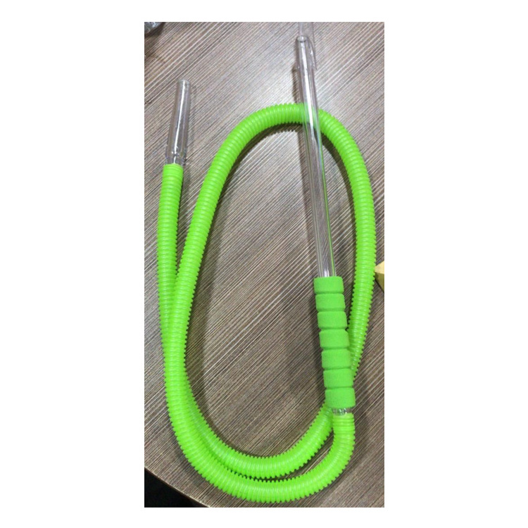 Best Quality Hot Selling Shisha Color Disposable Hookah Hoses Including Tall Glass Mouth Piece with Plastic Lid Cover