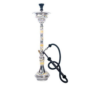 wholesale stainless steel Hookah color Mother of pearl mosaic hand decorated full set Hookah matching stainless vase