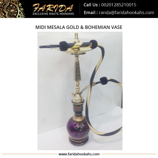 Best traditional Egyptian medium solid brass Hookah Pipes