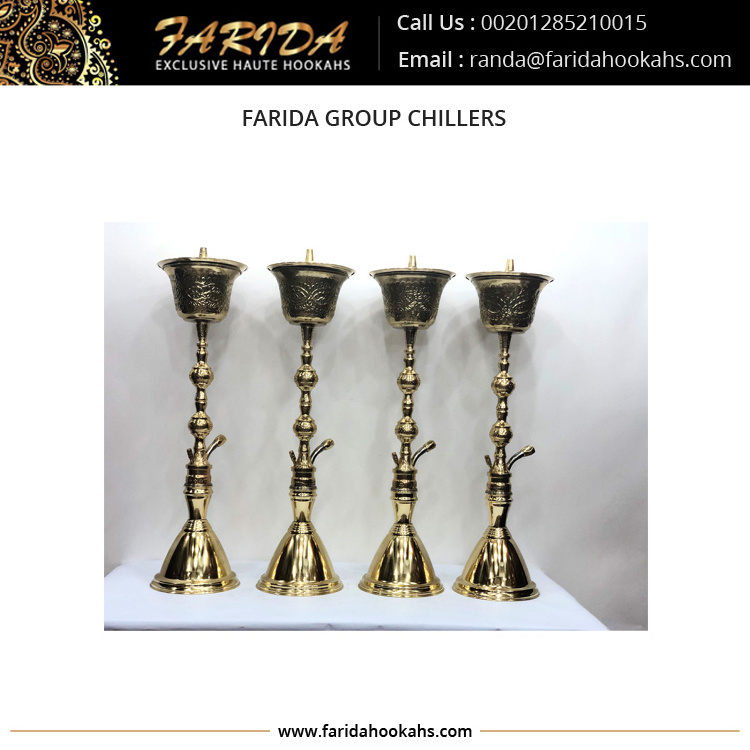 Hot Sale Unique Design Best Quality Egyptian Solid Brass Egyptian Ice Chillers Hookahs