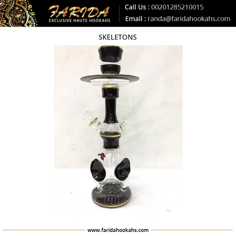 Best Quality Unique Design Glass Hookah Pipes Wholesale Smoking Skeleton Leaded Glass Hookah Glass Shisha Farida Hookahs