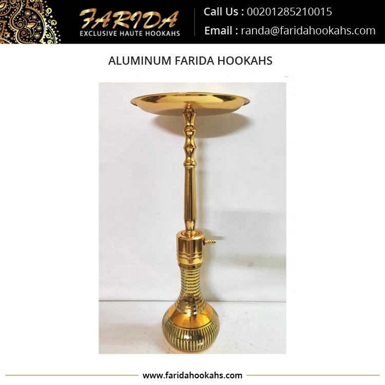 New Arrival Beautiful Design Lightweight Metal Russian Style Custom Logo Hot Sale Colorful Egyptian Aluminum Farida Hookahs