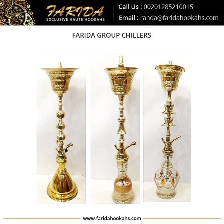 Hot Sale Unique Design Best Quality Egyptian Solid Brass Egyptian Ice Chillers Hookahs