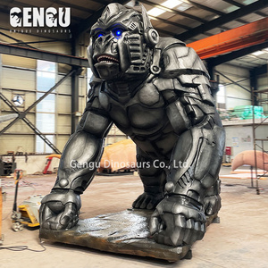 Outdoor Park Animatronic Gorilla Robot 3D Big King Kong Animal Model