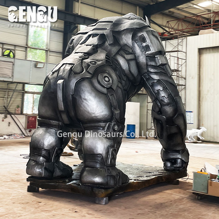 Outdoor Park Animatronic Gorilla Robot 3D Big King Kong Animal Model