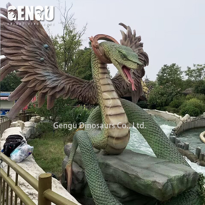 Customized Animatronic Model Adventure Park Big Snake For Sale