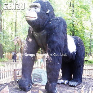 Vivid Robotic Animal Model Gorilla Statues For Sale