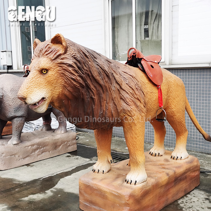 Animatronic Animal Rides Mechanical Lion Rides Good Supplier