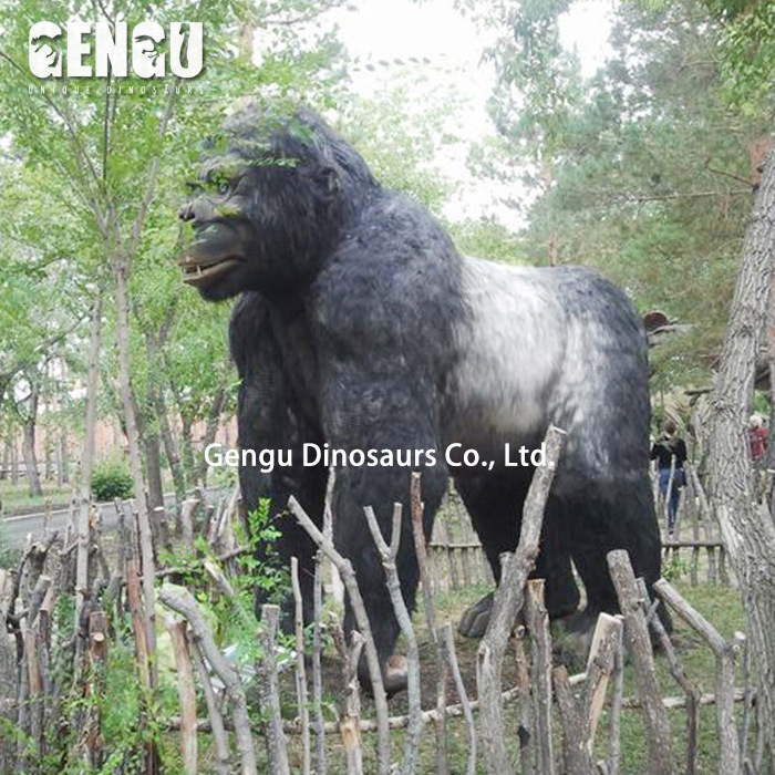 Vivid Robotic Animal Model Gorilla Statues For Sale