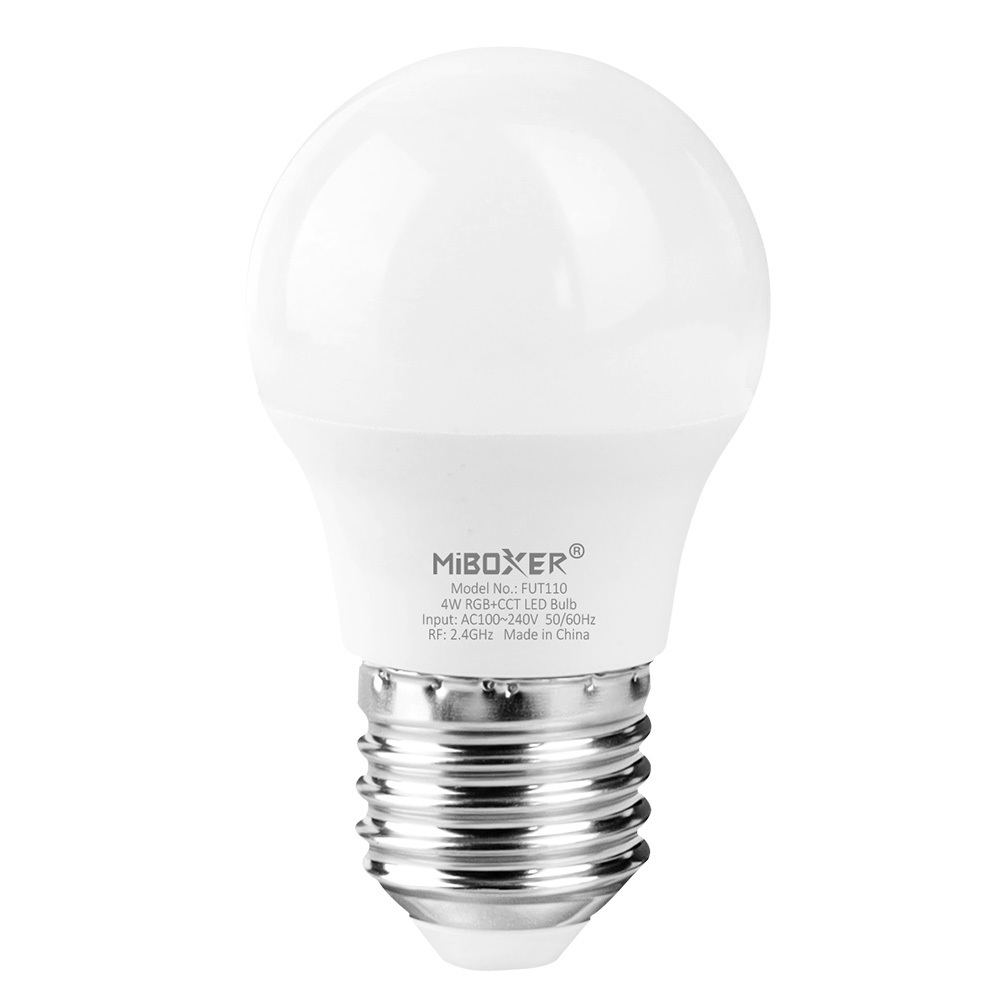 World Uniqueen Hot selling FUT110 4W RGB+CCT LED Bulb (2.4G)  e27 e14 led rgb  bulb in door smart led light bulb