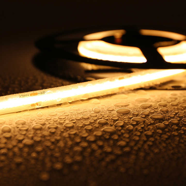 High quality COB LED Strip 480LEDs CE RoHS 12V 24V 100ft Warm White 6500k Light Flexible COB LED Strip Light