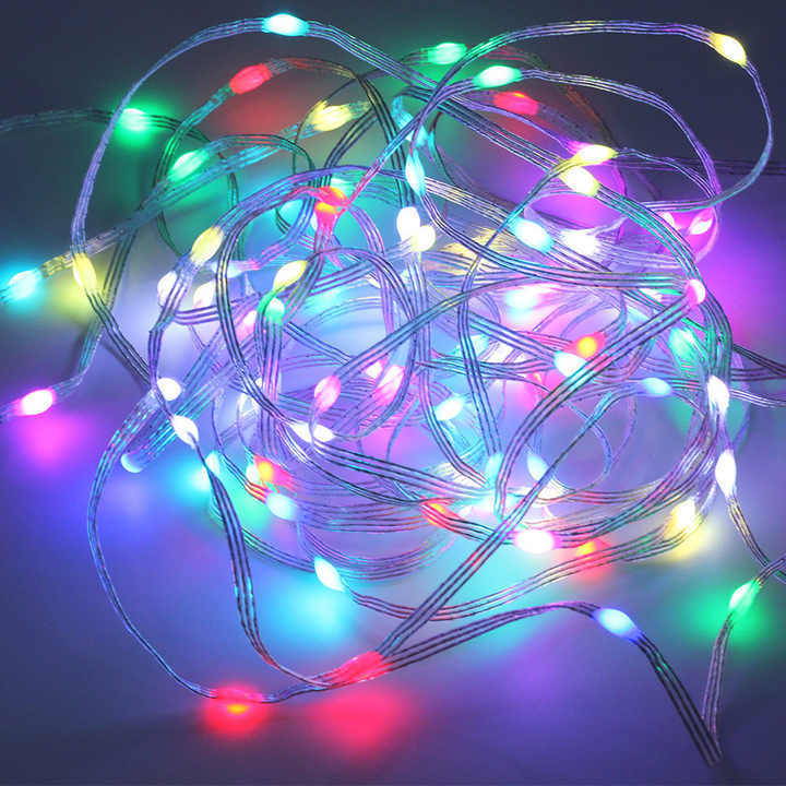 No MOQ Christmas led light 100leds 200leds string light app control music sync 5v usb led strip light