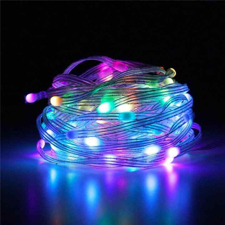 No MOQ Christmas led light 100leds 200leds string light app control music sync 5v usb led strip light