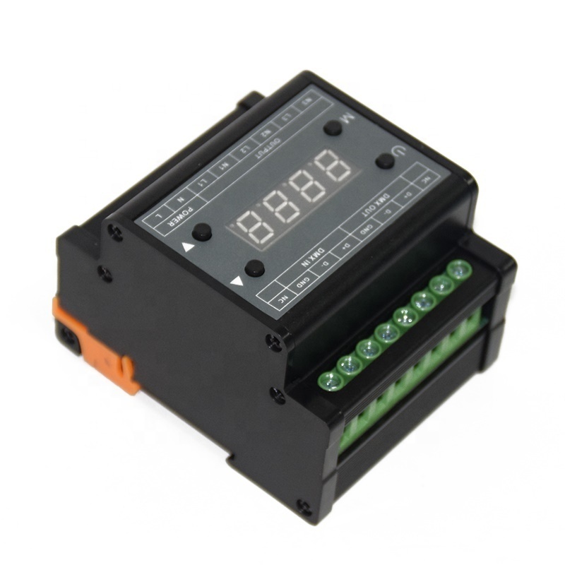 DMX Triac Dimmer DMX302 AC Triac DMX Dimmer 110V 220V Trailing Edge Dimming DMX Dimmer 3 Channel Manual SWITCH CE & Rohs 1-year