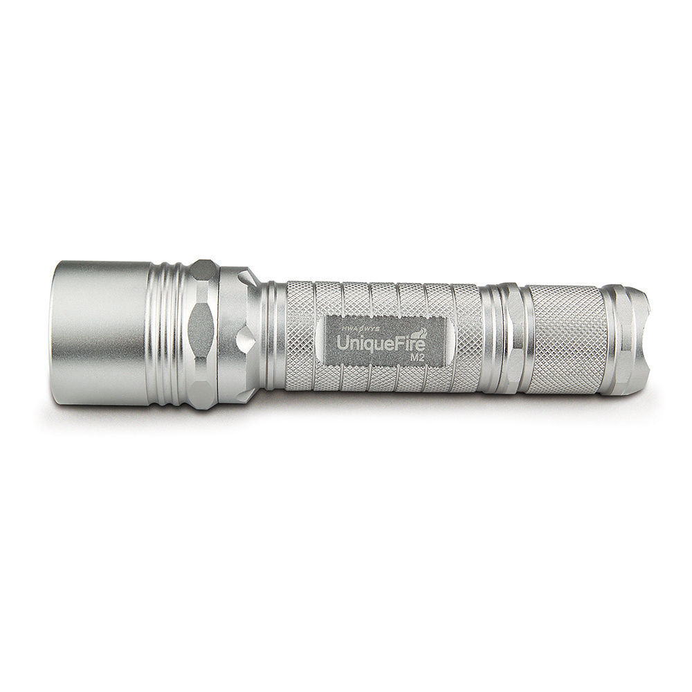 XM-L2 1000lm 10W 18650 5modes 4.2V Waterproof Rechargeable Silver Camping Emergency Lighting LED Light Flashlight