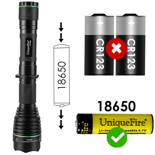 Uniquefire 5W 850Nm Ir Led Laser Waterproof Zoomable Tactical Infrared Dimming Hunting Torch Flashlight