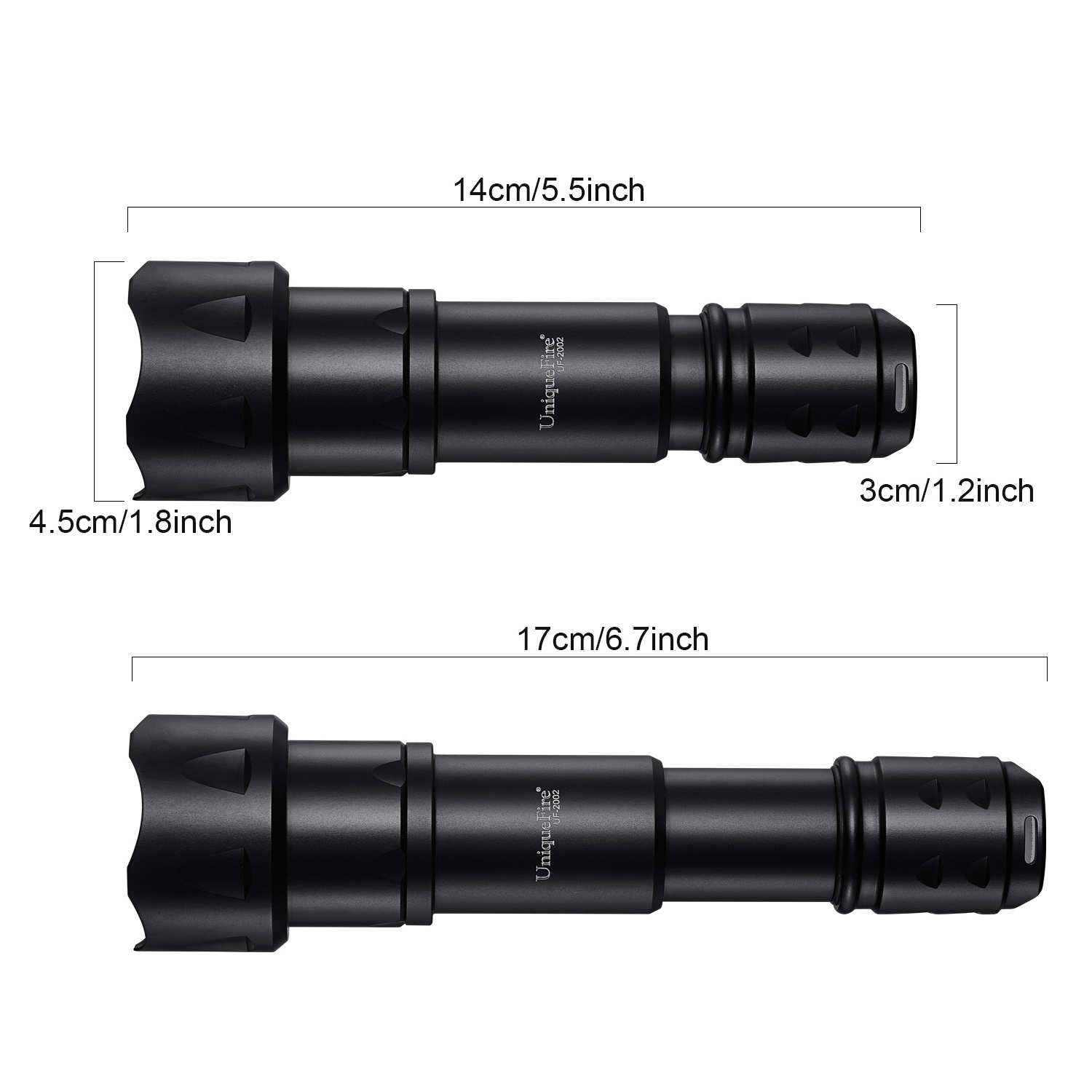 UniqueFire 2002  VCSEL 850nm Infrared Laser Diode Long Distance LED  Tactical Zoom Torch Aluminum Outdoor Flashlight