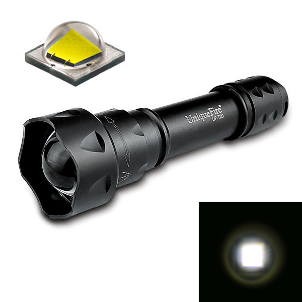 UniqueFire T20 zoom adjustable led hunting focusing flashlight