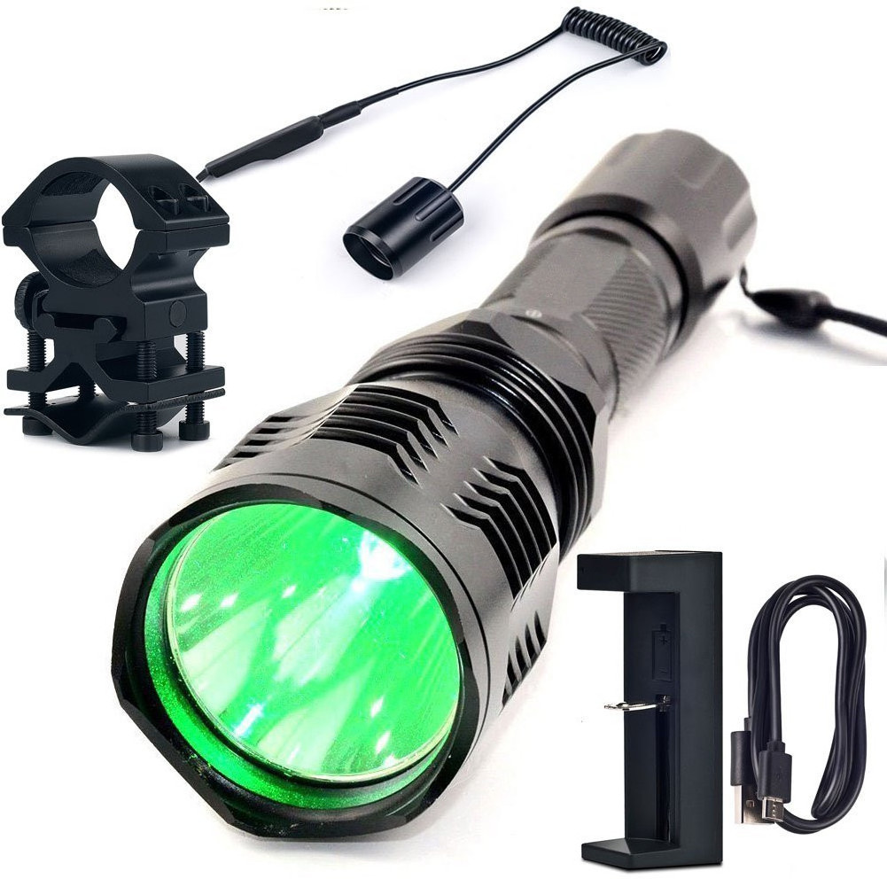 HS-802 long range XP-E2 5W Green brightest led flash light for hunting