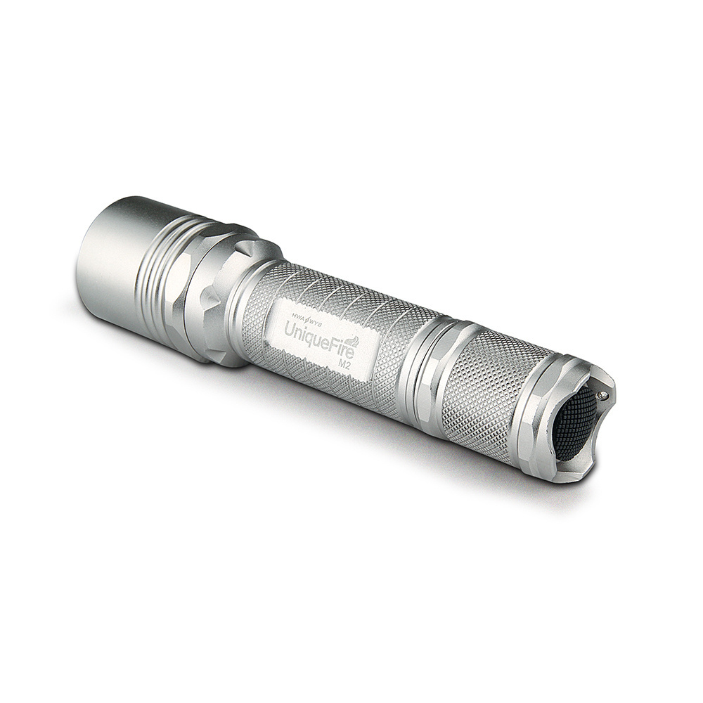 XM-L2 1000lm 10W 18650 5modes 4.2V Waterproof Rechargeable Silver Camping Emergency Lighting LED Light Flashlight