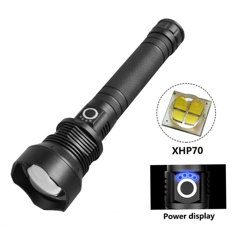 5000lm Power XHP70 USB Charging Outdoor Hiking Camping Emergency Hunting Self Defense Zoomable Flashlight