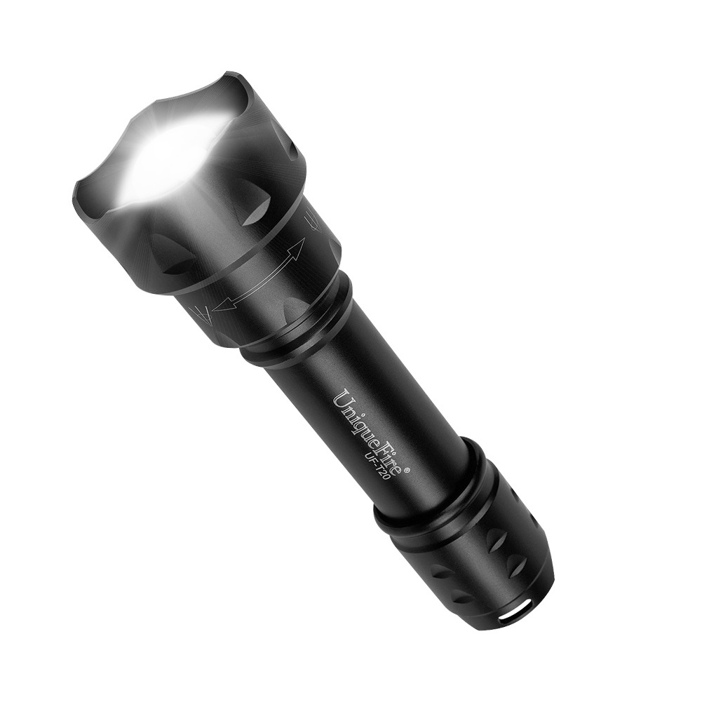 UniqueFire T20 zoom adjustable led hunting focusing flashlight