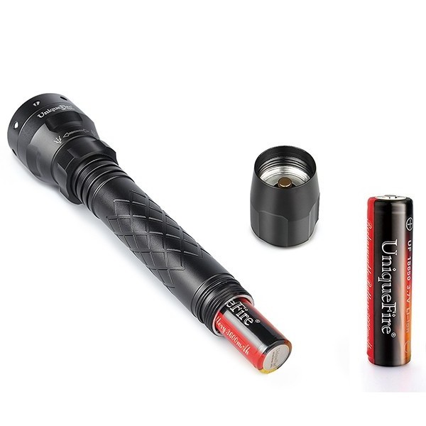 Plastic box packing 10 w led flashlight zoom flashlight