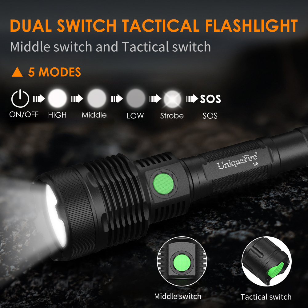 3000LM 20W Super Bright XM-L3 Outdoor Hiking Adventure Camping Long Range Waterproof Led Flashlights & Torches