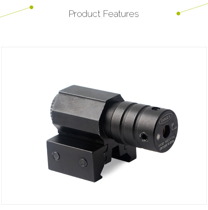 UniqueFire Tactical Hunting Adjustable Illuminated Red Dot Laser Sight Outside Scope Switch with 11/ 20mm Mounts Flashlight