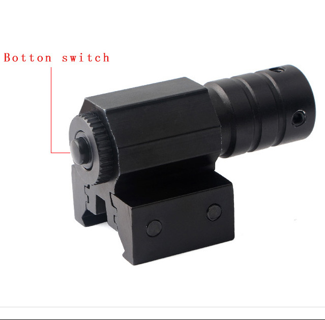 UniqueFire Tactical Hunting Adjustable Illuminated Red Dot Laser Sight Outside Scope Switch with 11/ 20mm Mounts Flashlight