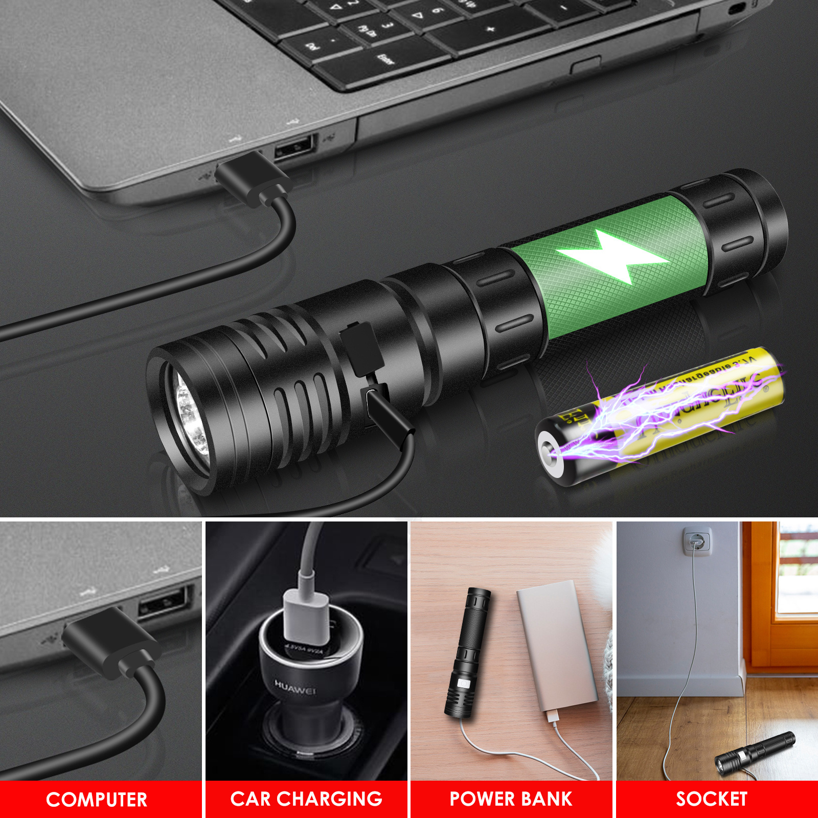 UniqueFire UF-2101 10W 3*LEDs Type-C USB Charging Rechargeable  Powerful  Pet Urine Detecting Solidify UV Torch Flashlight