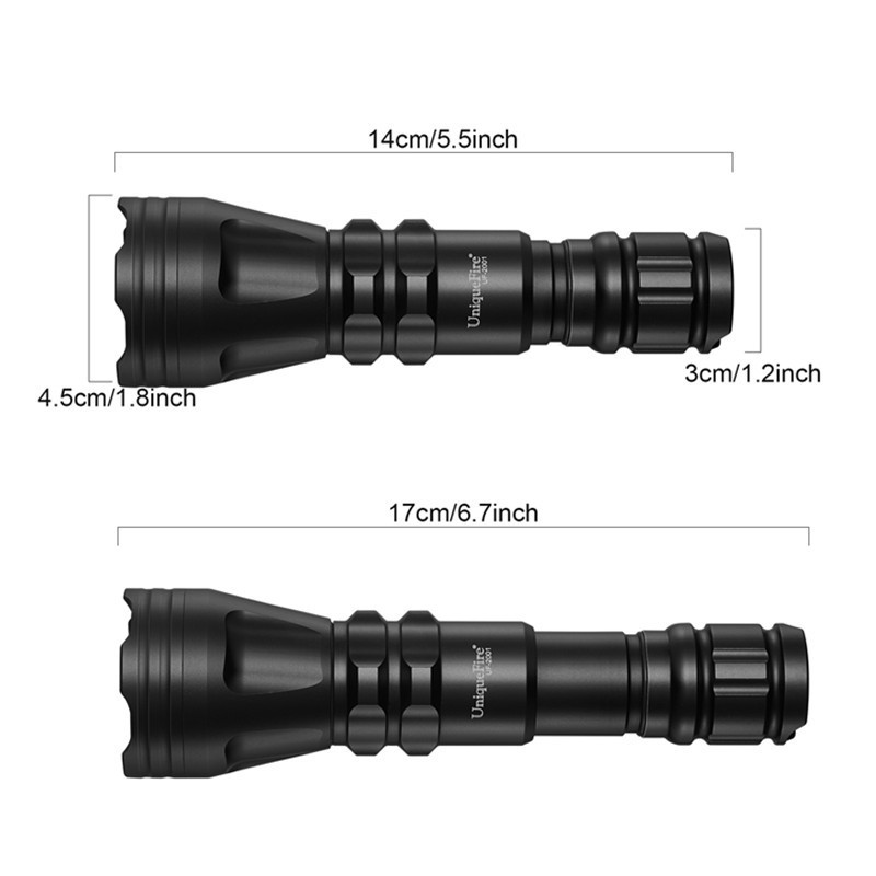 UniqueFire UF-2001D zoom 18650 rechargeable VCSEL laser infrared 940nm diode IR illuminator 500m led torch hunting flashlights