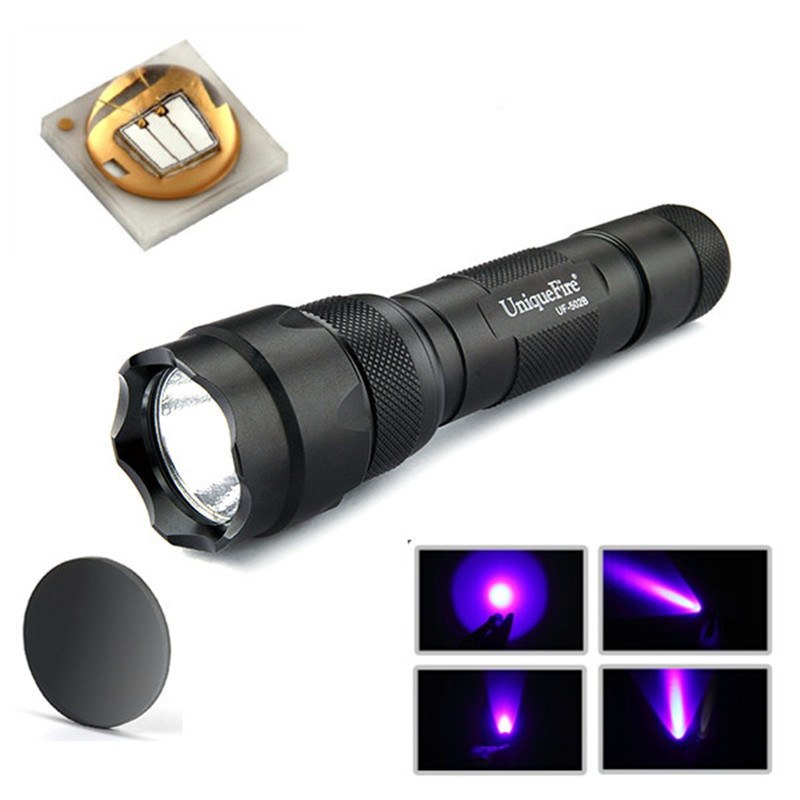 3W 365Nm 395Nm Uv Blacklight Black Glasses Rechargeable Light Torch Flashlight For Resin Detect Scorpion Solidify