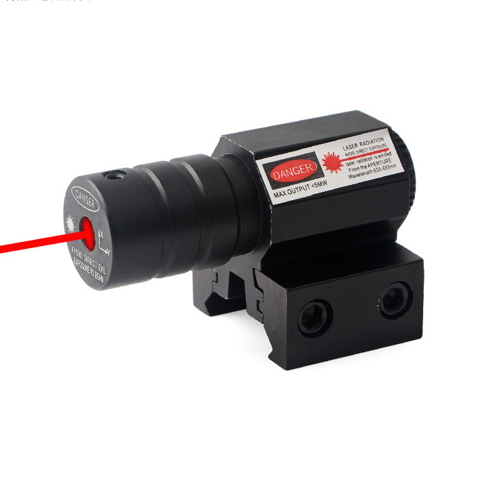 UniqueFire Tactical Hunting Adjustable Illuminated Red Dot Laser Sight Outside Scope Switch with 11/ 20mm Mounts Flashlight