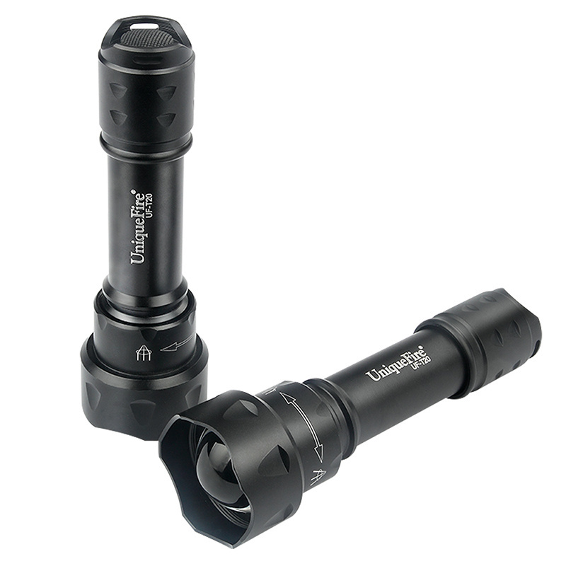 UniqueFire T20 zoom adjustable led hunting focusing flashlight