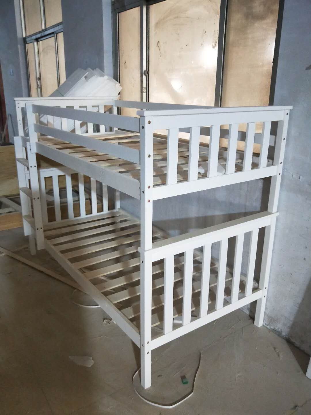 Popular pine white natural and brown bunk bed