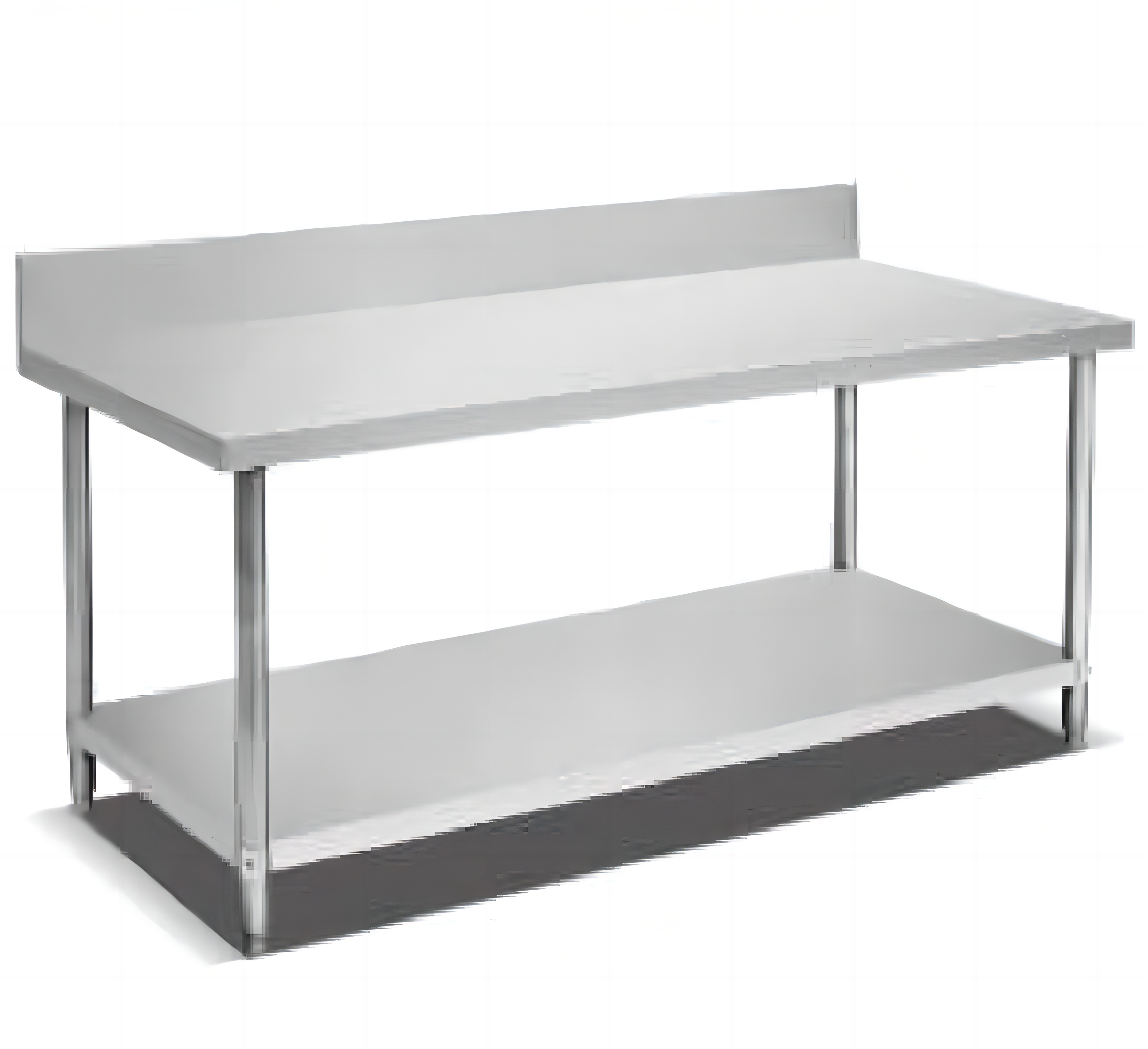 Hot sale Stainless Steel Work Table with splash kitchen double layer Working Table