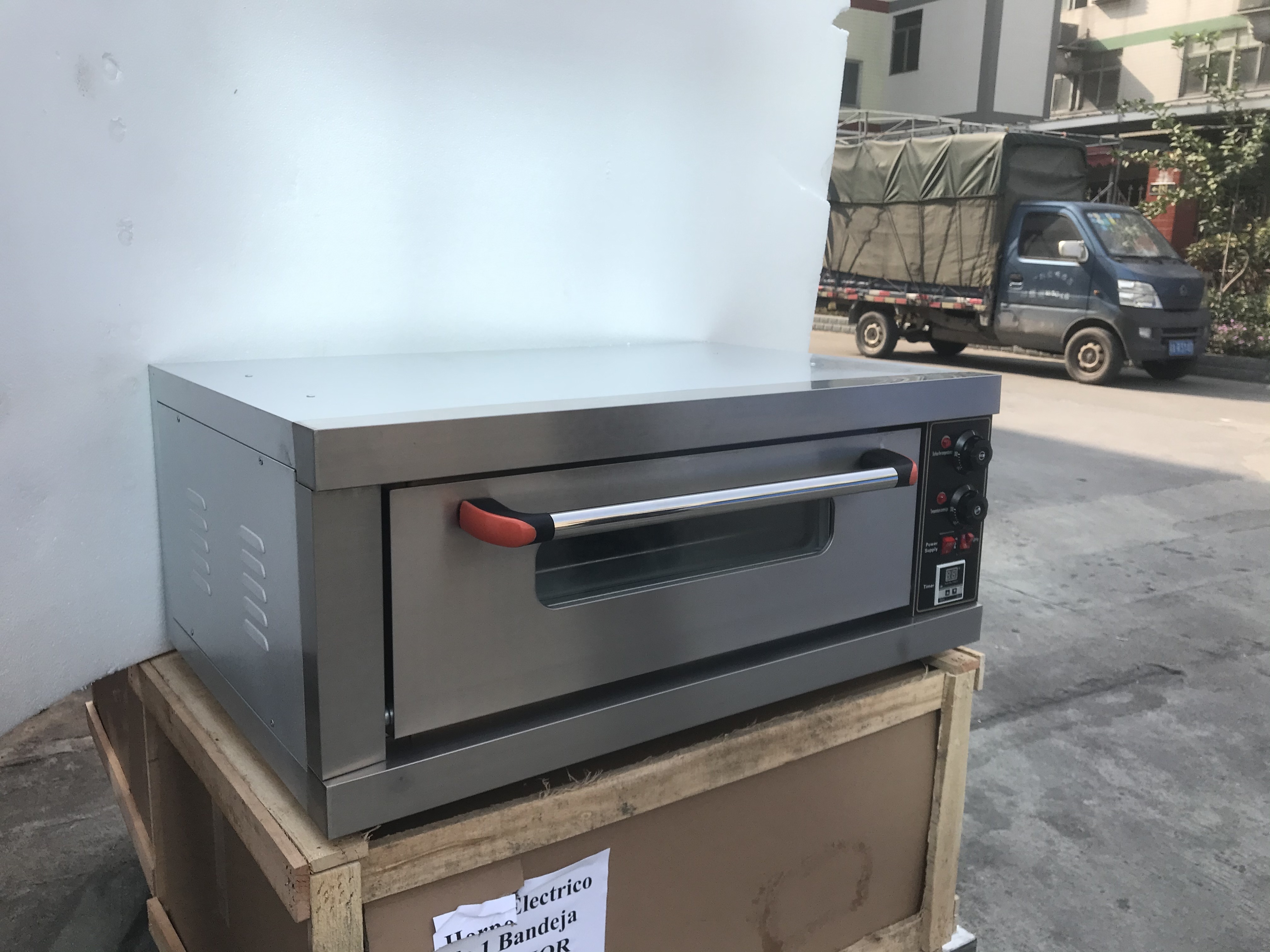 Baking Oven Industrial Deck Oven 1 Deck 2 Trays Electric Bakery Equipment Pizza Bread Cake Dessert Dough Processing Oven Sales