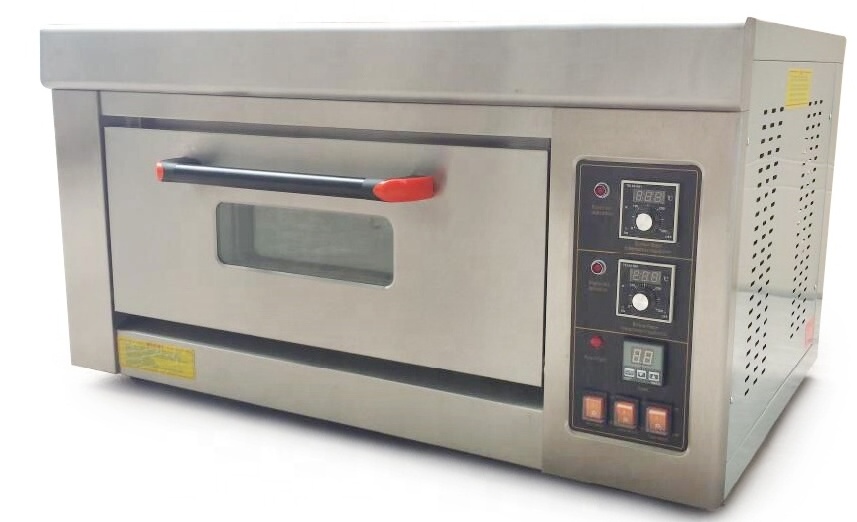 Baking Oven Industrial Deck Oven 1 Deck 2 Trays Electric Bakery Equipment Pizza Bread Cake Dessert Dough Processing Oven Sales