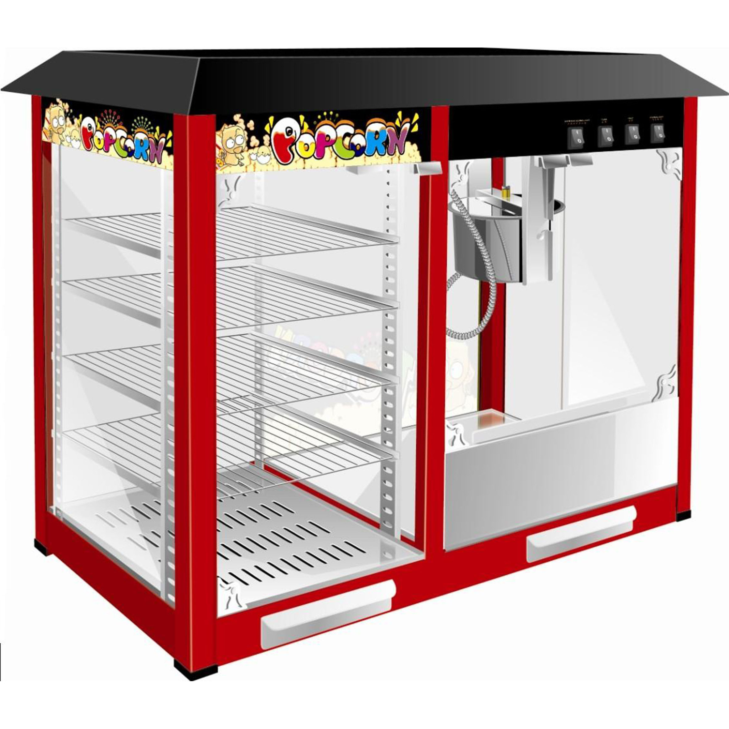 Commercial industrial  Warming Showcase automatic popcorn vending machine Popcorn Machine