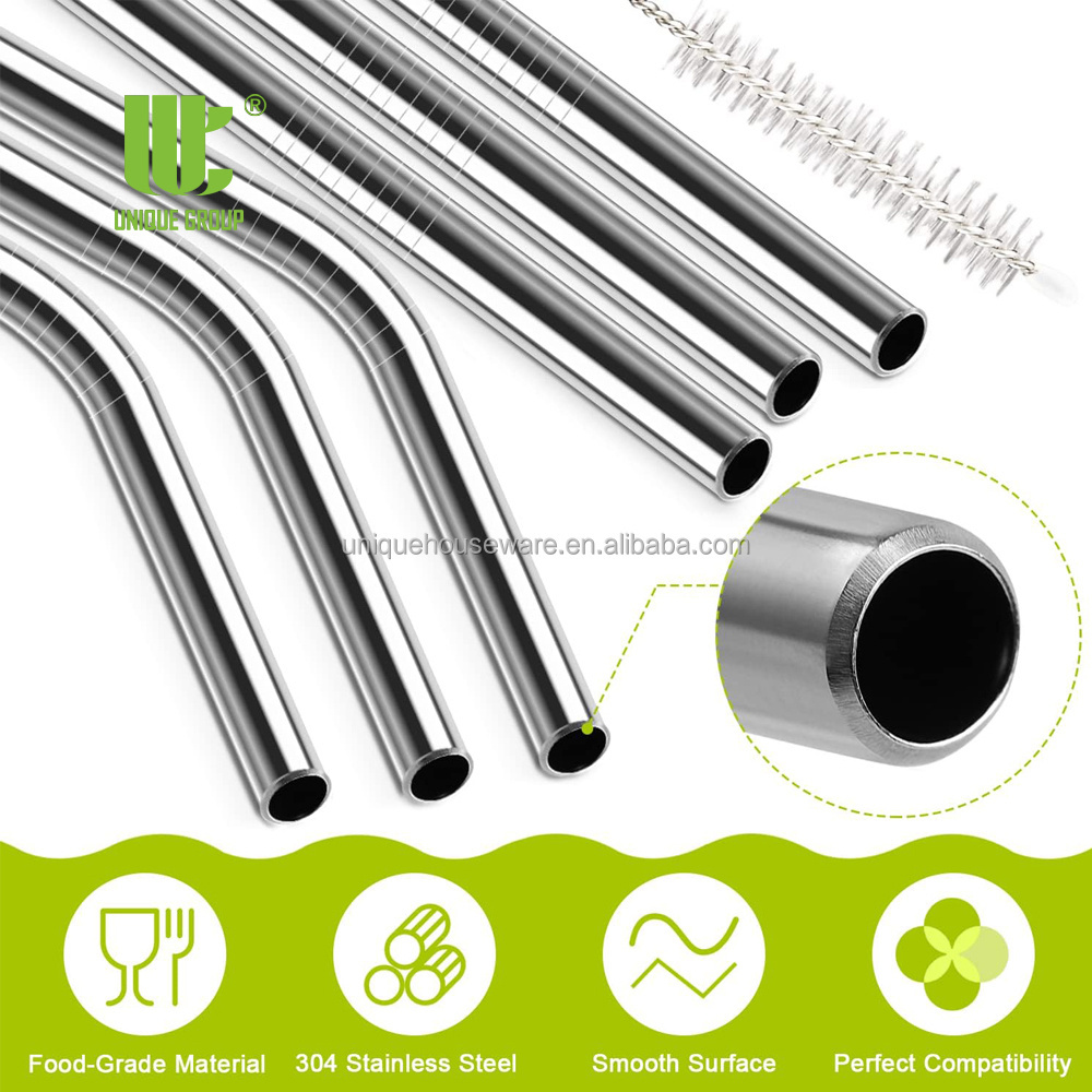 Stainless Steel Reusable Straw Replacement 40 oz for Stanley Adventure Travel Tumbler with Cleaning Brush