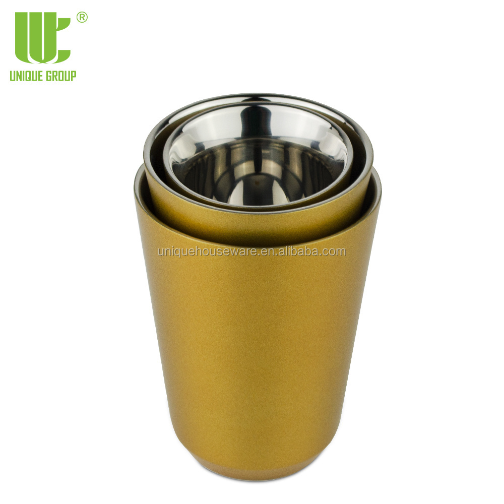 Unique Group Whole Custom 80ml 160ml  280ml Stainless Steel Espresso Cups