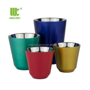 Unique Group Whole Custom 80ml 160ml  280ml Stainless Steel Espresso Cups