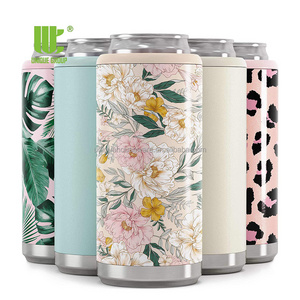 Wholesale 12oz Vacuum Insulated Double Wall Stainless Steel Sublimation Can Cooler Blank Drink Skinny Beer Cooler