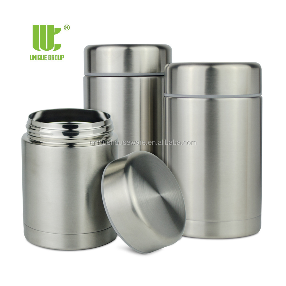 Unique Group Airtight Double Wall Thermal Insulated Food Jar Container Lunch Box Stainless Steel Food Thermo Flak Soup Utensils